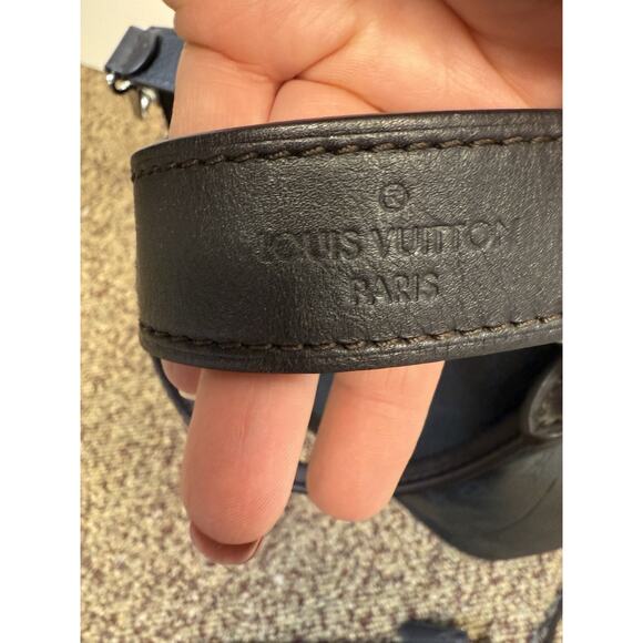 Louis Vuitton Girolata Mahina Leather Black Monogram Bucket Bag Tote Drawstring - Picture 8 of 16